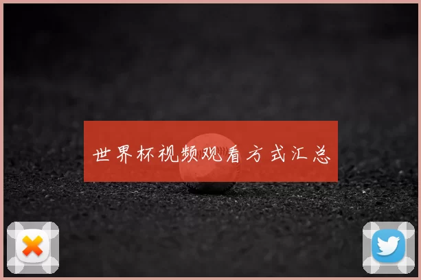 世界杯视频观看方式汇总